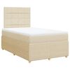 vidaXL Boxspringbett mit Matratze Creme 120x200 cm Stoff