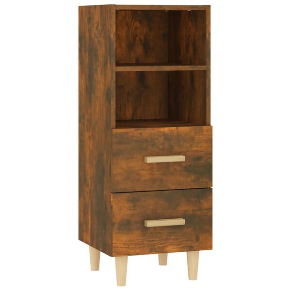vidaXL Sideboard Räuchereiche 34,5x34x90 cm Holzwerkstoff