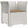 vidaXL 1-Sitzer Sessel mit Kissen Rattan-Look PP Wei&szlig;