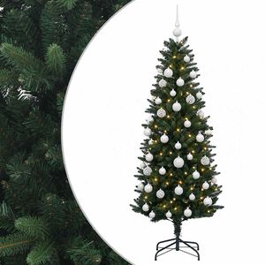 vidaXL K&uuml;nstlicher Weihnachtsbaum mit Kugel 120 cm 150 LEDs