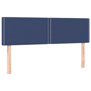 vidaXL Kopfteile Blau 144x5x78/88 cm Stoff