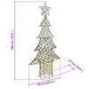 vidaXL Weihnachtsbaum mit 240 LEDs Warmwei&szlig; 180 cm Rattan