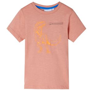 vidaXL Kinder-Kurzarmshirt Hellorange 128