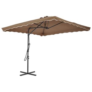 vidaXL Sonnenschirm mit Stahl-Mast 250x250 cm Taupe