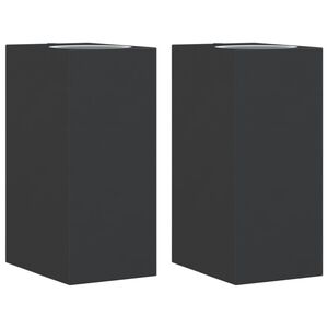 vidaXL Au&szlig;enwandleuchten 2 Stk. Schwarz Aluminiumdruckguss