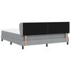 vidaXL Boxspringbett mit Matratze Hellgrau 180 x 200 cm Stoff