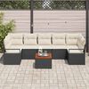 vidaXL Garten-Sofa-Set 8 pcs Schwarz und Wei&szlig;