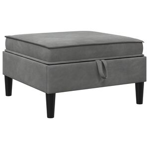 vidaXL Sofa-Hocker mit Stauraum Dunkelgrau Samt