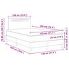 vidaXL Boxspringbett mit Matratze Wei&szlig; 120 x 200 cm Kunstleder