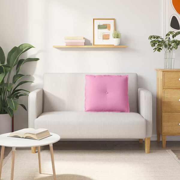 vidaXL R&uuml;ckenkissen Rosa 60 x 19 x 50 cm Stoff