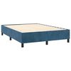 vidaXL Boxspringbett mit Matratze & LED Dunkelblau 140x190 cm Samt
