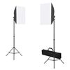 vidaXL Fotostudio-Set mit Softboxen, Hintergrundsystem und Reflektor