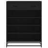 vidaXL Schuhschrank Schwarz 75x38x97,5 cm Holzwerkstoff Metall