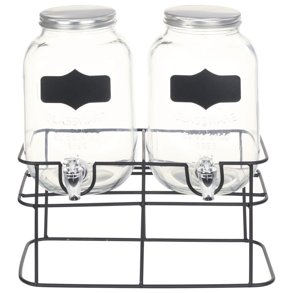 2er Set Acryl-Getränkespender-Ständer – Stabile Halterung Für 2-Gallonen-Glaskrüge (bis 22,9 Cm Durchmesser)