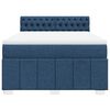 vidaXL Boxspringbett mit Matratze Blau 160x200 cm Stoff
