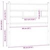 vidaXL Kopfteil Sonoma-Eiche 90 cm Eisen und Holzwerkstoff