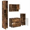 vidaXL Badezimmerm&ouml;bel-Set 4 stk. Ger&auml;ucherte Eiche 35 x 30 x 192 cm