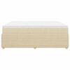 vidaXL Boxspringbett mit Matratze Creme 180x200 cm Stoff