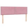 vidaXL Boxspringbett mit Matratze Rosa 140x220 cm Samt