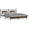 vidaXL Bettgestell ohne Matratze R&auml;uchereiche 183x203 cm Holzwerkstoff