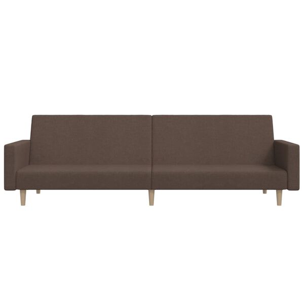 vidaXL Schlafsofa 2-Sitzer Taupe Stoff