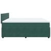 vidaXL Boxspringbett mit Matratze Dunkelgr&uuml;n 200x200 cm Samt