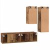 vidaXL TV-Schrankset Wandmontiert 4 pcs Altholz Holzwerkstoff