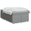 vidaXL Boxspringbett mit Matratze Hellgrau 120x190 cm Stoff