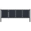 vidaXL Gartentor aus Stahl 350 x 100 cm Anthrazit