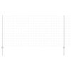 vidaXL Zaun mit Pfosten Silber 1,2 x 10 m Stahl