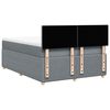 vidaXL Boxspringbett mit Matratze Hellgrau 140x190 cm Stoff