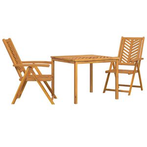 vidaXL Garten Essgruppe 3 pcs Braun Massivholz Akazie