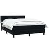 vidaXL Boxspringbett mit Matratze Schwarz 140x210 cm Samt