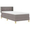 vidaXL Boxspringbett mit Matratze Taupe 200 x 100 cm Polyester