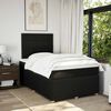 vidaXL Boxspringbett mit Matratze Schwarz 120x190 cm Stoff