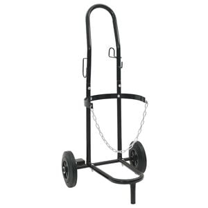 vidaXL Handwagen Schwarz und Rot 49 x 49 x 101 cm Stahl
