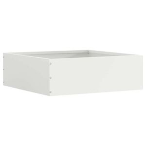 vidaXL Rasenkante 40 x 40 x 13 cm Stahl Wei&szlig;