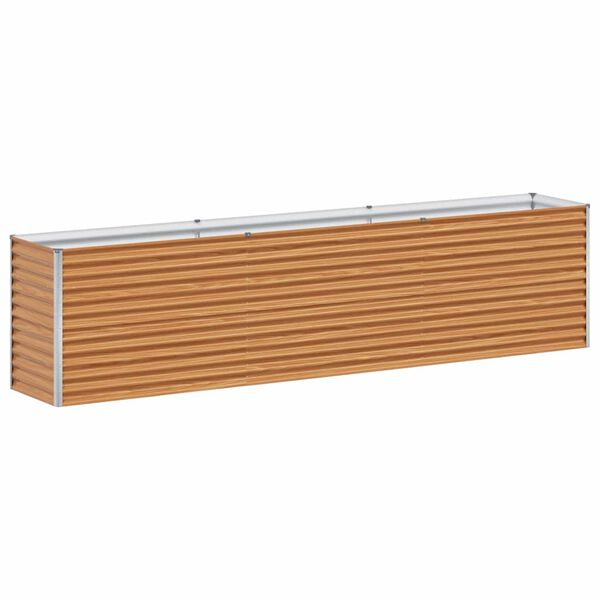 vidaXL Hochbeet Hellbraun 290 x 50 x 68 cm Verzinkter Stahl
