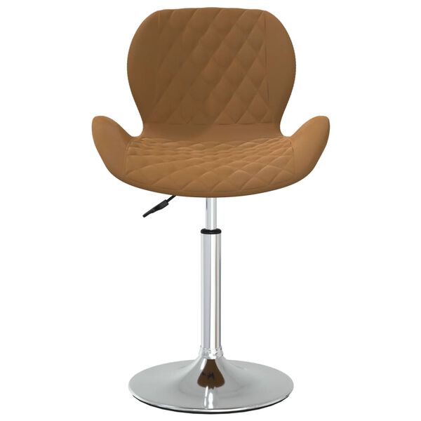 vidaXL Esszimmerstuhl Drehbar Braun Samt