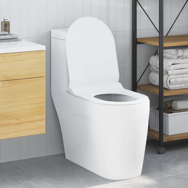 vidaXL Toilettensitz Verstellbar Wei&szlig; 48,5 x 36 x 5 cm Polypropylen