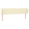 vidaXL Kopfteil mit Ohren Creme 203x23x78/88 cm Kunstleder