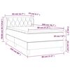 vidaXL Boxspringbett mit Matratze Creme 80x200 cm Stoff