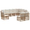 vidaXL Outdoor-Sofagarnitur mit Kissen 7 pcs Natur Polyester