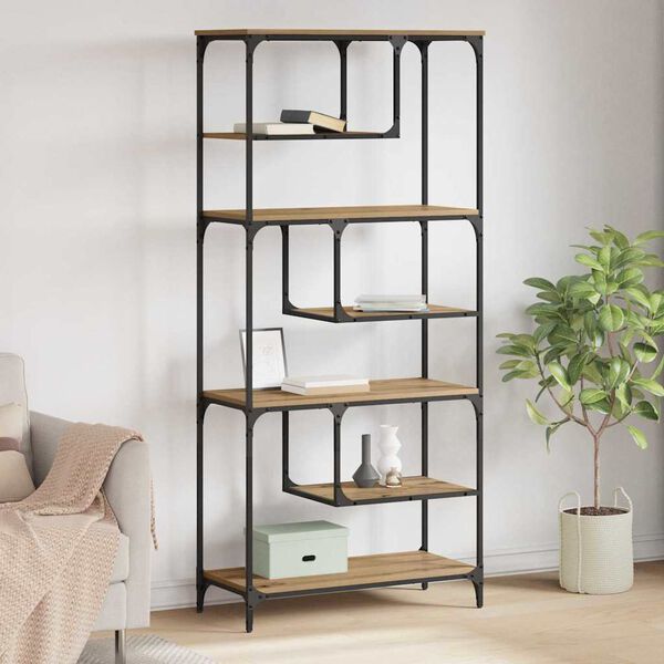 vidaXL B&uuml;cherregal Artisan-Eiche 81 x 36 x 176 cm Holzwerkstoff