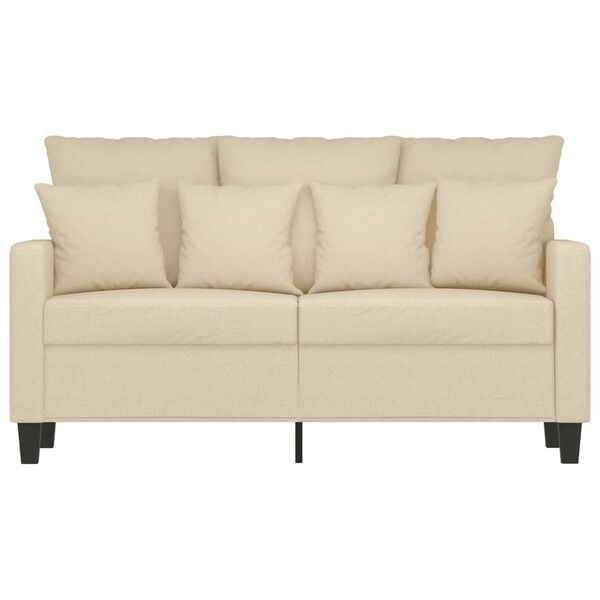 vidaXL 2-Sitzer-Sofa Creme 120 cm Stoff