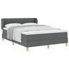 vidaXL Boxspringbett mit Matratze Dunkelgrau 160 x 200 cm Stoff