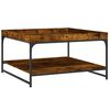 vidaXL Couchtisch R&auml;uchereiche 80x80x45 cm Holzwerkstoff und Eisen