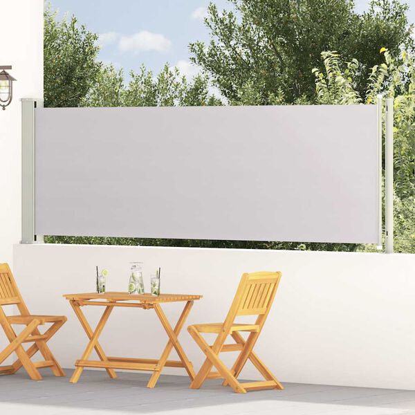 vidaXL Seitenmarkise Ausziehbar 117x600 cm Grau