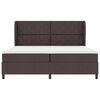 vidaXL Boxspringbett mit Matratze Dunkelbraun 200 x 200 cm Stoff