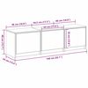 vidaXL TV Schrank mit LEDs Altholz 140 x 34 x 40 cm Holzwerkstoff